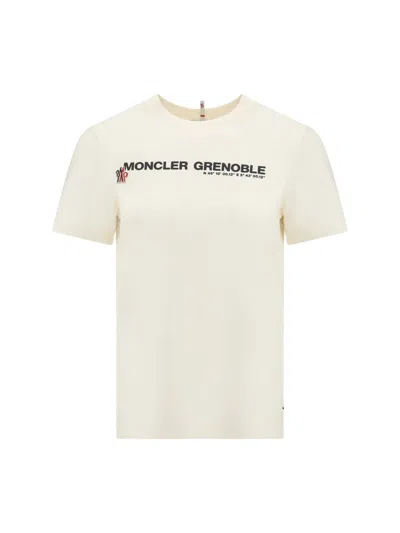 Moncler Contrasting Logo T-shirt In Neutral