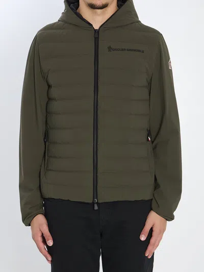 Moncler Grenoble Green Polyamide Blend Jacket In Multi
