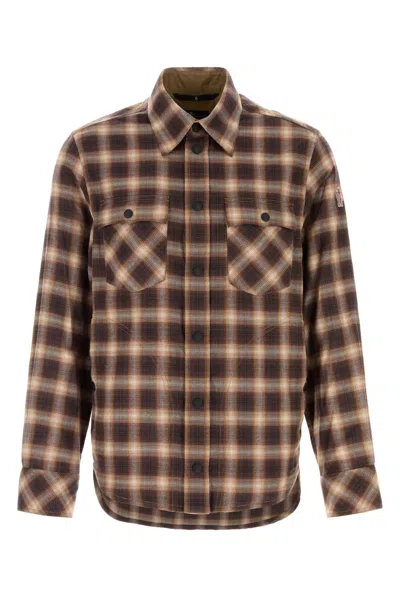Moncler Grenoble Technical Utility Shirt With Elevated Detail In Brown