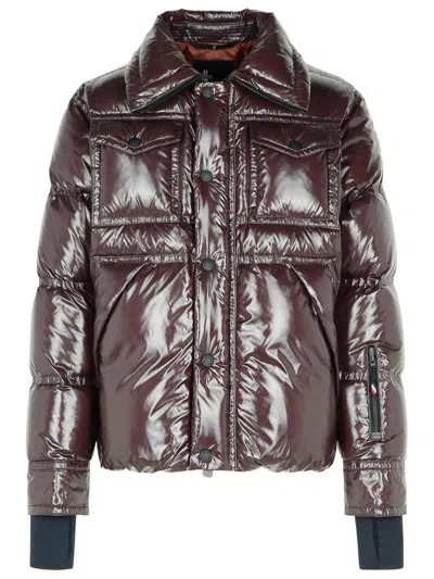 Moncler Grenoble 'tecka' Brown Nylon Down Jacket Men