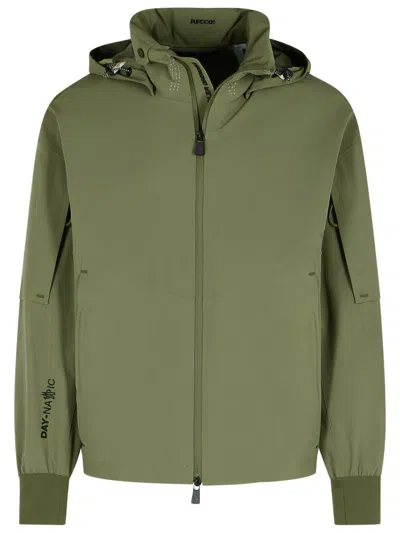 Moncler Hooded Casual Jacket In Green