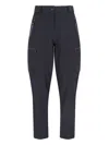 Moncler Straight Trousers With Belt Loops And Pockets In Black