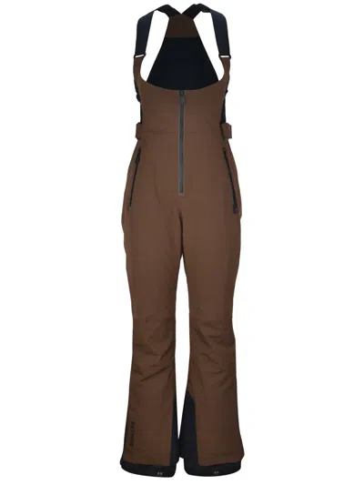 Moncler Padded Ski Jumpsuit In Brown