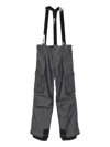 Moncler Padded Denim Ski Bottoms In Gray