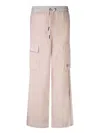 Moncler Beige Elastic Waistband Sweatpants In Pink