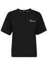 Moncler Grenoble Embossed Logo Cotton Jersey T-shirt In Black