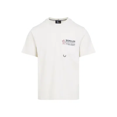 Moncler Short Sleeve Graphic T-shirt Pocket In White