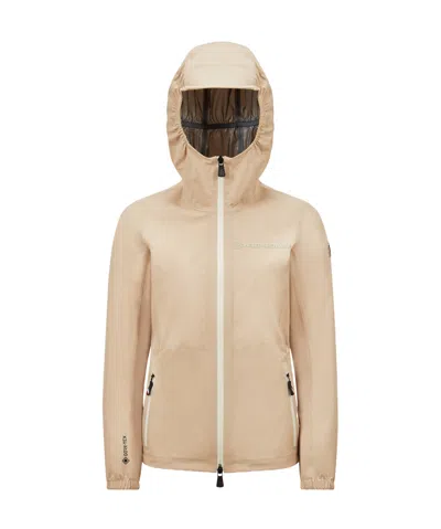Moncler Grenoble Valles Hooded Shell Jacket In Neutral