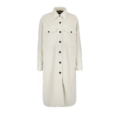 Moncler Vanay Long Down Shacket White