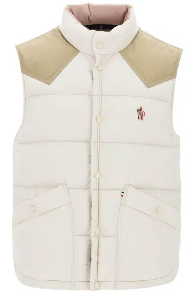 Moncler Veny Quilted Gilet In Beige,neutro