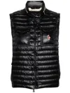 Moncler Grenoble Vests With Logo In Black