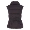 Moncler Padded High Collar Vest With Flap Pockets In Black