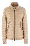 Moncler Grenoble Ivory Nylon Walibi Down Jacket In Pink
