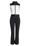 Moncler Down Ski Suit In Black/white