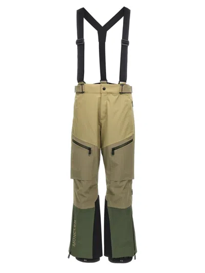 Moncler Grenoble Water Repellent Ski Pants In Green