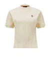 Moncler Grenoble White Cotton Clothing Tshirt In Neutral