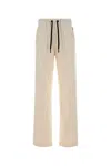 Moncler Casual Flannel Joggers Featuring Seam Detailing In Neutral
