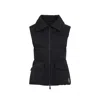 Moncler Padded High Collar Vest With Flap Pockets In Black