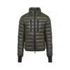 Moncler Hers Padded Jacket Zipped Pockets In Green