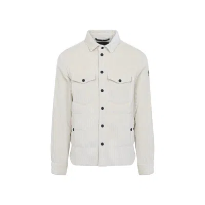 Moncler Quilted Jacket Chest Pockets In White