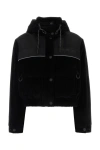 Moncler Black Corduroy Spinas Down Jacket In Black