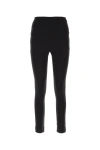 Moncler Brand-embossed Slim-fit High-rise Stretch-woven Leggings In Black