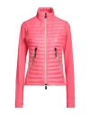 Moncler Grenoble Logo Patch Zipped Jacket In Pink