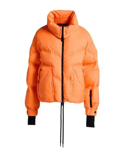 Moncler Grenoble Woman Puffer Orange Size 2 Polyamide, Elastane, Polyester