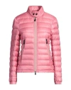 Moncler Logo-patch Padded-design Jacket In Pink