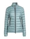 Moncler Grenoble Woman Puffer Sky Blue Size 0 Polyamide, Elastane