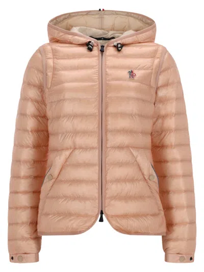 Moncler Grenoble Women's 100% Polyamide Sports Jacket With Zip Front In Pink