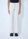 Moncler Grenoble Women Cotton-and-linen-blend Track Pants In Cream