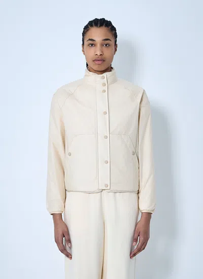 Moncler Grenoble Women Fluffy Zip-up Cardigan In Neutral