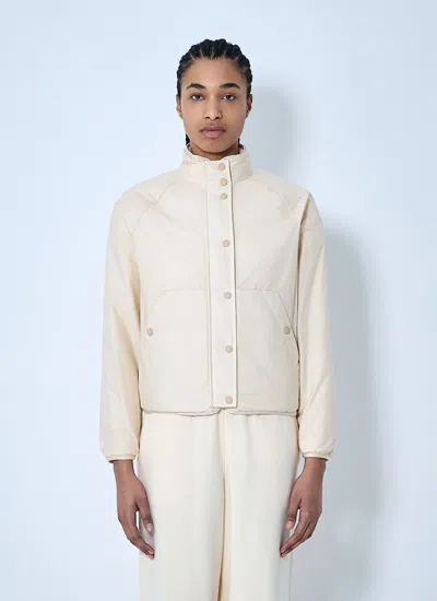 Moncler Grenoble Women Fluffy Zip-up Cardigan In White