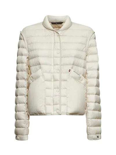 Moncler Grenoble Women Ivory Madulain Short Packable Down Jacket In Neutral