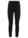 Moncler Brand-embossed Slim-fit High-rise Stretch-woven Leggings In Black