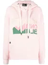 Moncler Mountain Logo-embroidered Cotton Hoodie In Multicolor
