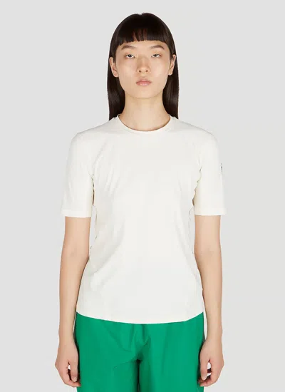 Moncler Grenoble Women Logo Patch T-shirt In Beige