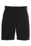 Moncler Black Nylon Bermuda Shorts In Black