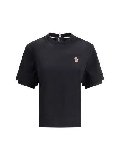 Moncler Grenoble Women Patch With Logo T-shirt In Black