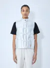 Moncler Pinchot Lamé Down Gilet In White