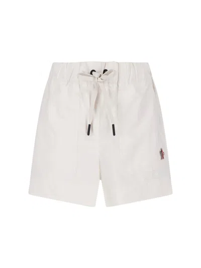Moncler Grenoble Women's Relaxed Drawstring Shorts In White