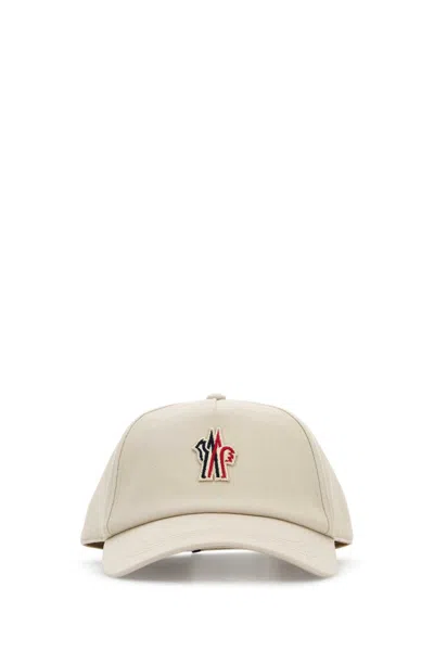 Moncler Grenoble Women Sand Cotton Baseball Cap In Brown