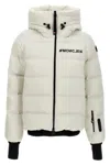 Moncler 'swiss' Quilted Down Jacket With Hood And Ribbed Cuffs In Multicolor