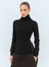 Moncler Grenoble Women Wool Turtleneck Jumper In Black
