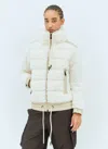 Moncler Jeypore Embroidered Hooded Short Down Jacket White In Multicolor