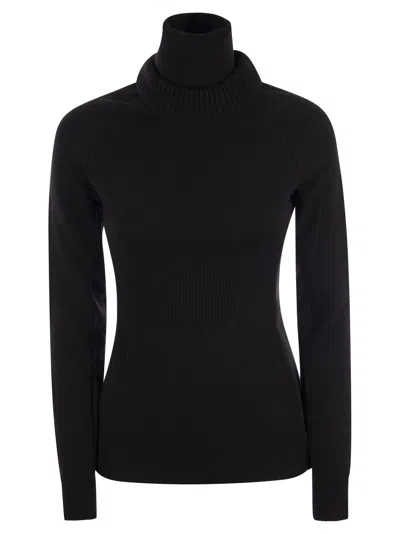 Moncler Grenoble Women Wool Turtleneck Jumper In Black