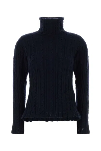 Moncler Grenoble Women's Wool-blend Knit Sweater In Blue