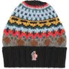 Moncler Men's Patterned Wool Beanie In Grey