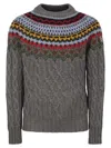 Moncler Cable Knit Jacquard Sweater